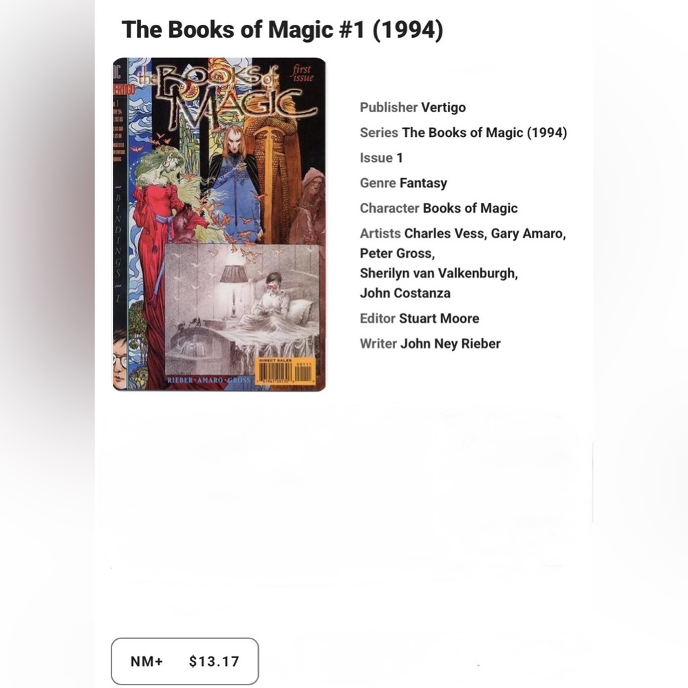 The Books of Magic #1 Comic Book - Colorful Illustrated Cover